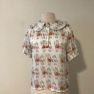 COPY - Shrimps Retro Peter Pan Blouse